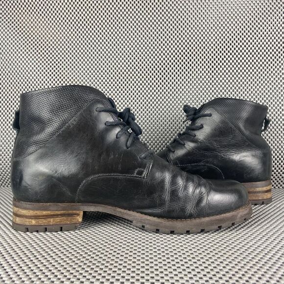 Velez Chukka Boots Mens Size 40 Black Leather Lace Up Casual - Picture 3 of 12